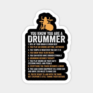 You're A Drummer If Funny Drum Lover Gift Drummer Magnet