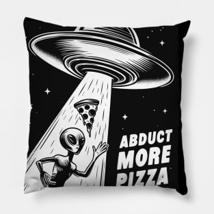 Aliens Abduct More Pizza For UFO Space Party Pillow