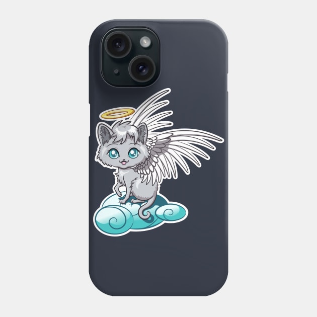 Chibi Angel Cat Phone Case by SJayneDesign