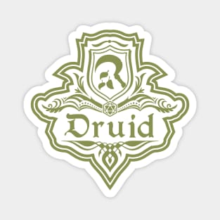 D&D Druid 1 Color Emblem Magnet