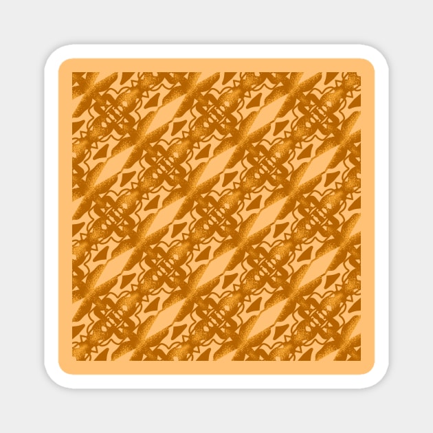 Geometric pattern gold Magnet by maryglu