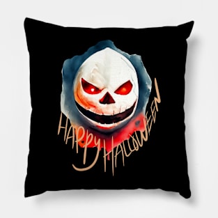 Happy Halloween Skeleton Face Pillow