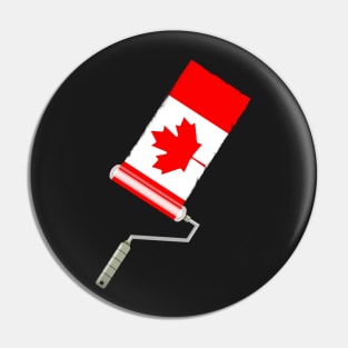 Paint Roller Canadian Flag Pin