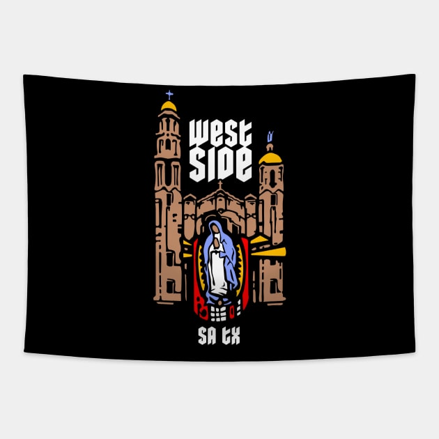 WEST SIDE San Antonio Tapestry by Throwzack