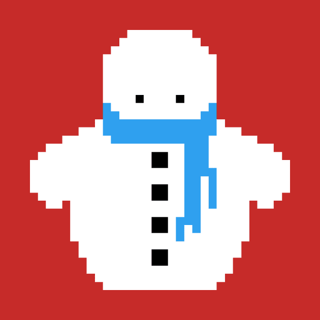 Cute Christmas Pixel Snowman by perdita00