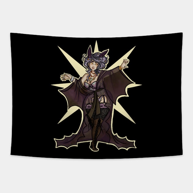 Fabulously Batty Tapestry by Labrattish