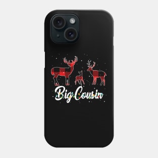 Big Cousin Reindeer Plaid Pajama Shirt Family Christmas Phone Case