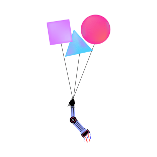 Surreal floating robot arm with shapes T-Shirt