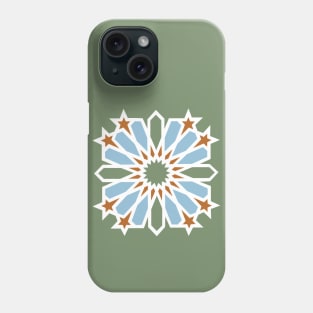 Blue Flower Arabic Tiles Phone Case