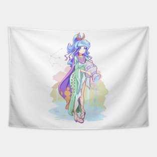 Aquarius zodiac giginka Tapestry