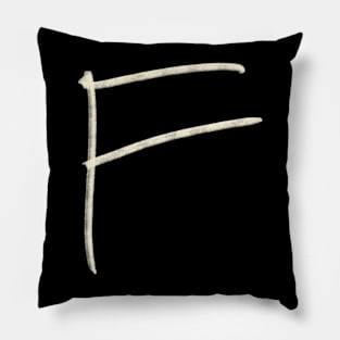 Hand Drawn Letter F Pillow