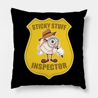 Baseball Sticky Stuff Inspector Pillow