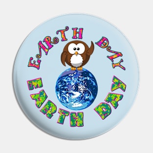 Earth Day owl Pin