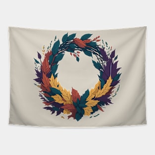 Floral Wreath Tapestry