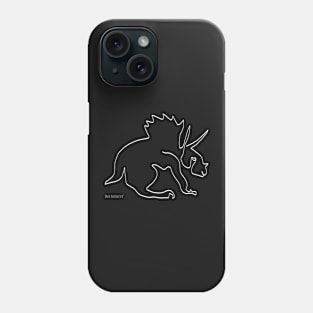 Maastrichtien Triceratops Ceratopia White Color - Oneliner Phone Case