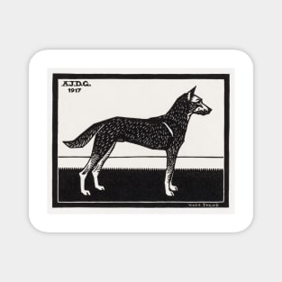 Dog (1917) by Julie de Graag (1877-1924) Magnet