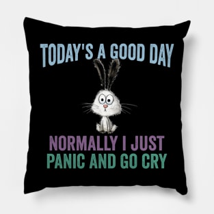 A Good Not a Normal Day funny sarcastic vintage design Pillow