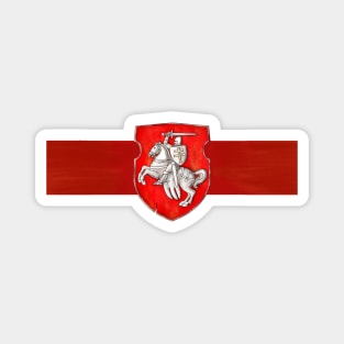 Belarus old flag and coat of arms Magnet