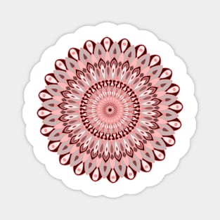 pink and grey mandala Magnet