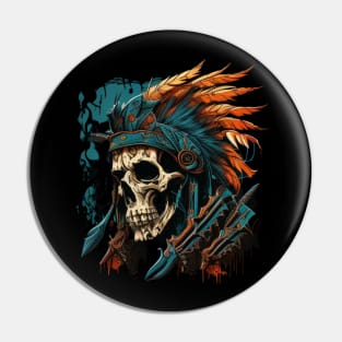 Matachin skull Pin