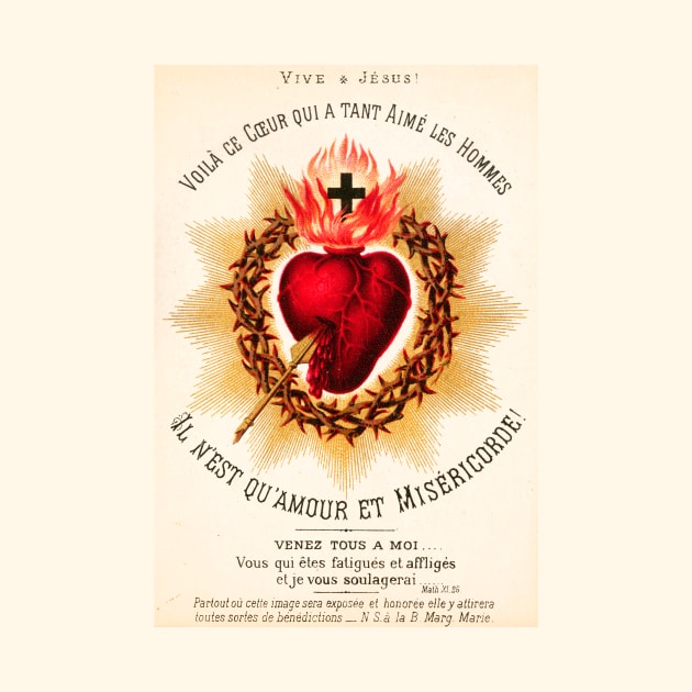 The Sacred Heart of Jesus, circa 1880. by WAITE-SMITH VINTAGE ART