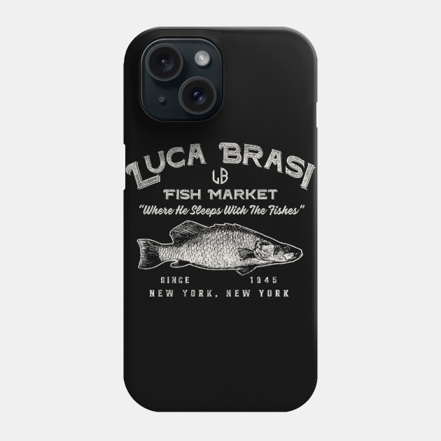 Luca Brasi Fish Market Worn Dks Phone Case by Alema Art