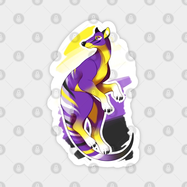 Nonbinary Thylacine Magnet by candychameleon