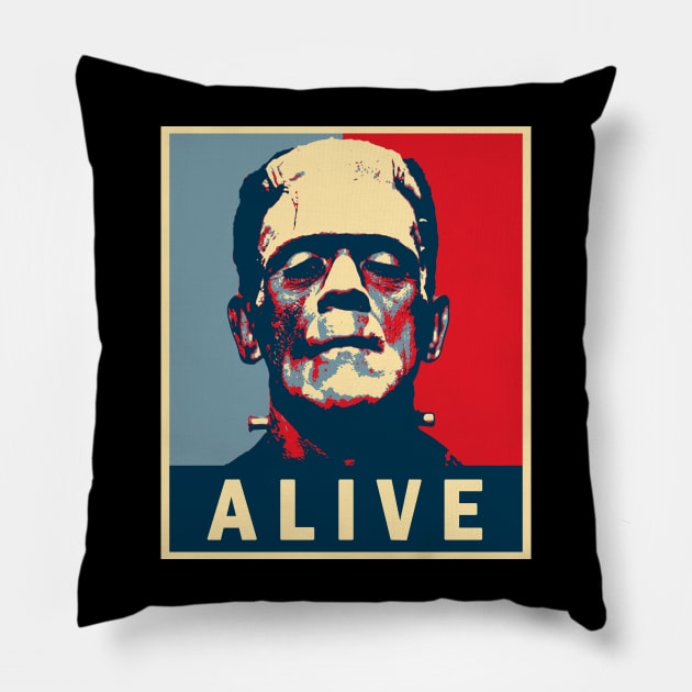 Frankenstein Pillow by valentinahramov