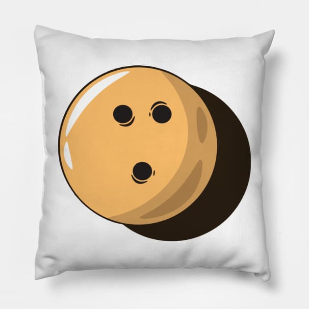 Cute Funny Bowling Ball Pillow by Crayoon