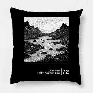 Rocky Mountain Time / Minimal Style Graphic Artwork Pillow