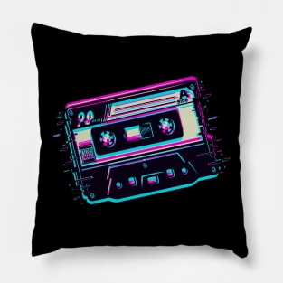 Music Kaset Glitch Modern Pillow