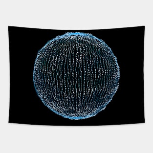 Technical Sphere Wireframe Tapestry