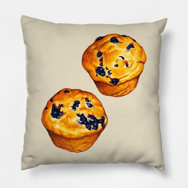 Blueberry Muffin Pillow by KellyGilleran