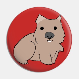 Wombat Cartoon Pin