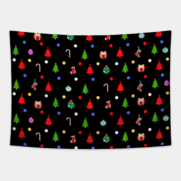 Christmas Face Mask, Christmas Tree Face Mask For Kids. Tapestry by DakhaShop