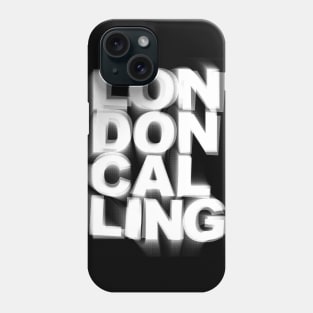 London Calling / Retro Punk Typography Design Phone Case