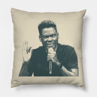 Chris Rock Portrait - Hilarious Comedian Art Pillow