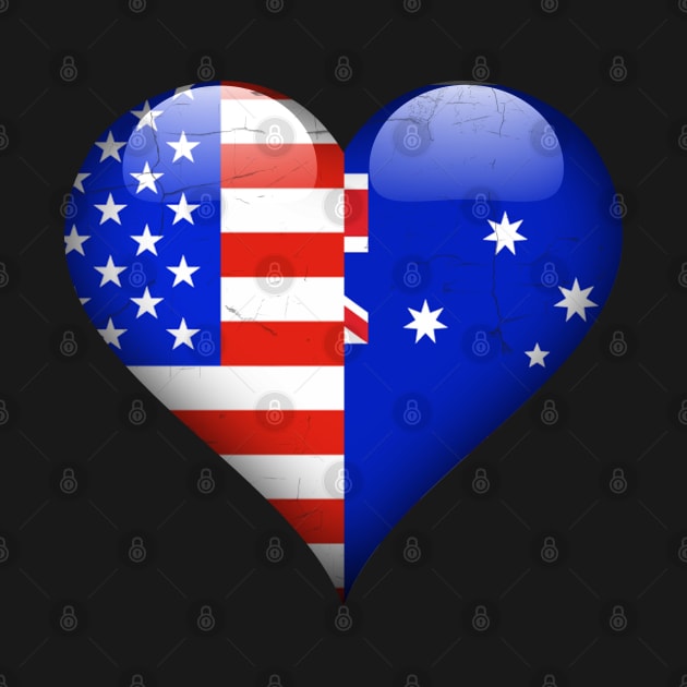 Half American Half Australian - Gift for Australia From Australian by Country Flags