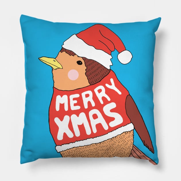 Christmas Robin Pillow by saif