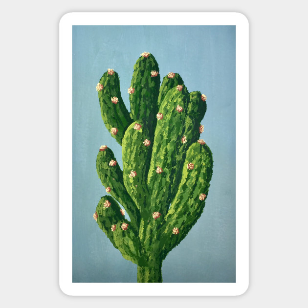 Cactus Painting Cute Cactus Sticker Teepublic Uk
