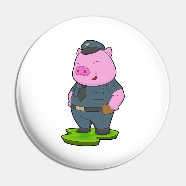 Pig Cop Police Pin by Markus Schnabel