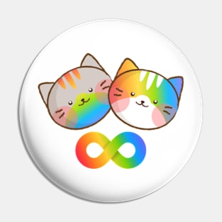 Cat Autism Acceptance Pin