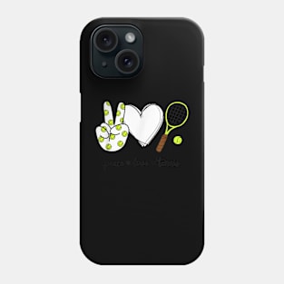 Peace Love Tennis Cute Design for men Women Teen Little Girl Phone Case