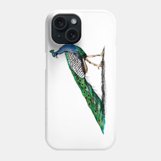 Peacock Sketch Phone Case