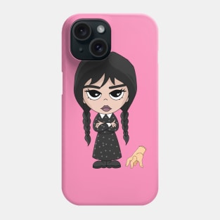 Chibi Wednesday & thing hand Phone Case