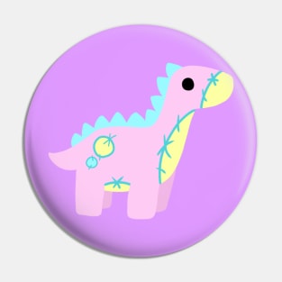 Patchwork Dino Plushie Pin