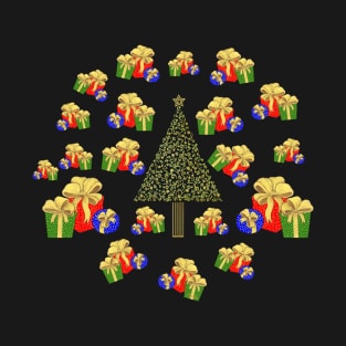 Christmas Tree & Gift Boxes T-Shirt