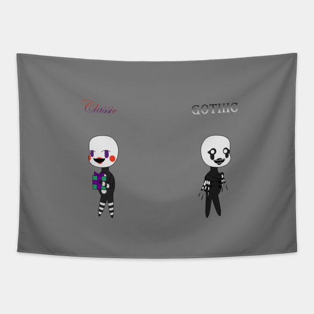 Puppet and Nightmarionne Tapestry by Alaina Williams