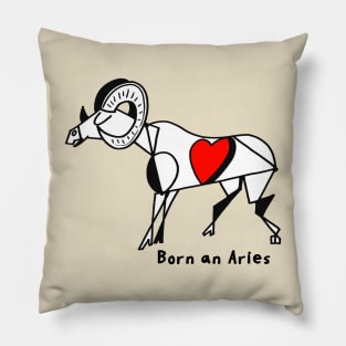 Born an Aries by Pollux Pillow