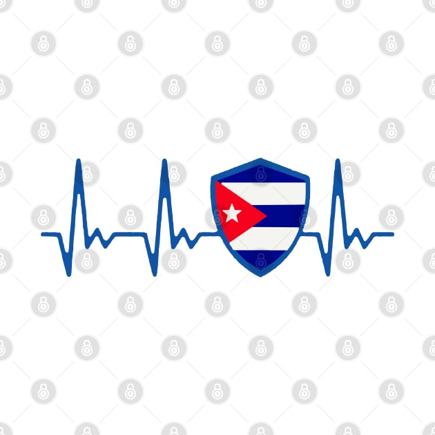 Cuba Heartbeat Proud Cuban Flag by dyazagita